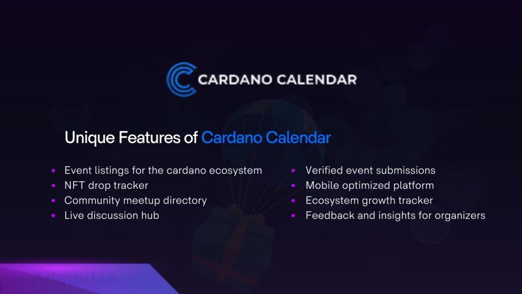 Cardano NFT calendar, cardano calender​​, cardano nft drop calendar​, cardano nft minting calendar​, cardano epoch countdown | Ada Pulse 